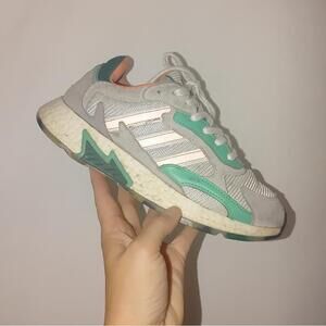 Adidas Originals Tresc Run J Sneaker Coral Bliss White Orange Green EF7650 6.5 7